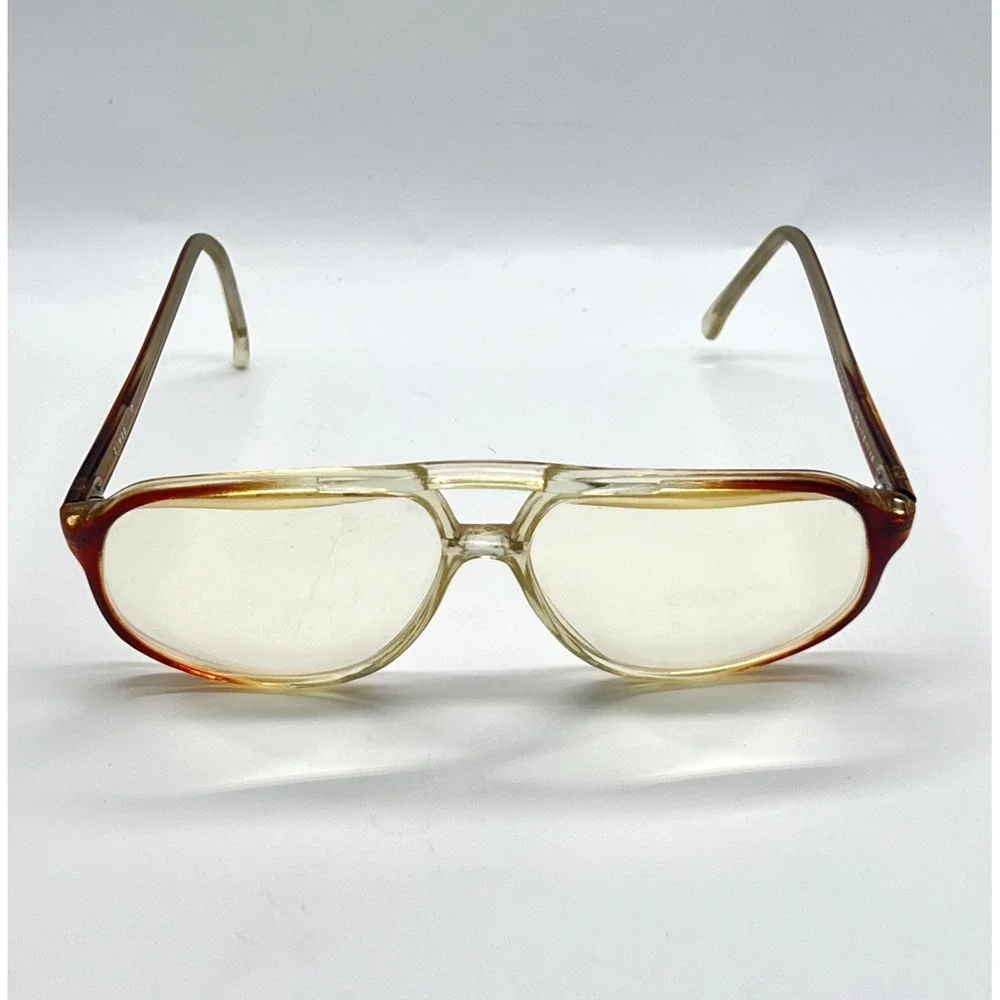 Vintage Zimco Kennedy Aviator Eyeglasses Frames Brown Fade 58-16-145